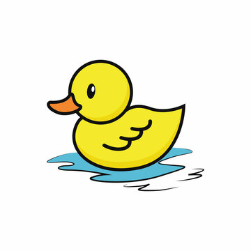 Isolated duck cartoon vector graphics