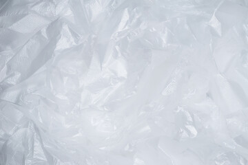 Plastic wihite background. Top view.