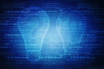 Obraz premium 2d rendering Business concept, question mark with light bulb