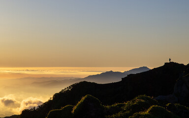 阿蘇高岳からの朝焼け