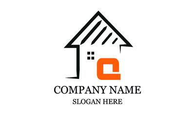 Architecture logo design, vector design template of construction company brand, real estate sign with letter Q.