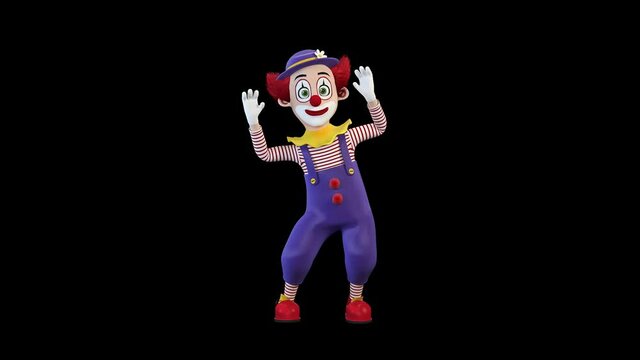 Clown dancing child dance