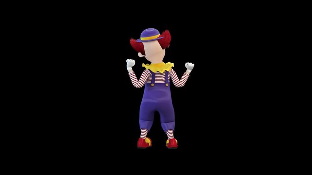 Happy dancing clown