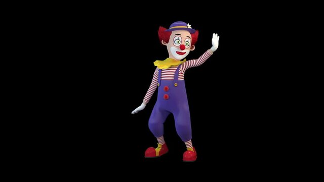 Clown dancing a circus dance