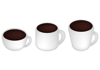 Cup set icon, stock vector, logo isolated on white background. Illustration