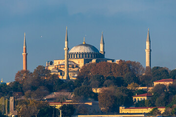 Hagia Sophia view from Bosphorus in Istanbul