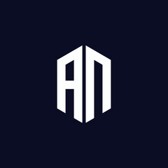 AN initial letter logo vector template | Creative modern monogram Circle logo company business logo icon
