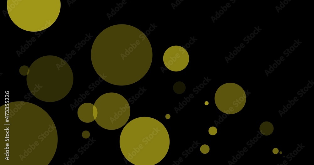 Aufkleber vector image of yellow bokeh effect against black background with copy space