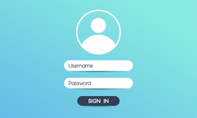 Register page design. Login form account user password identity ui web log screen security profile privacy app interface