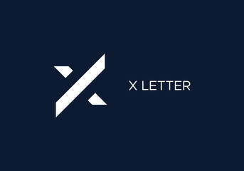 X Letter Logo Type Stylish Professional Logo Mark design Vector Template