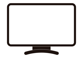 Icono negro de pantalla en fondo blanco.
