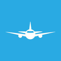 airplane icon, two airplanes, vector illustration
