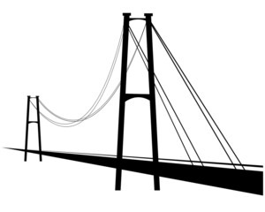 suspension bridge, bridge silhouette
