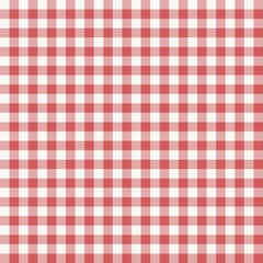 Red white gingham tablecloth pattern