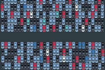 Car manufacturer logistics parking lot © Tupungato