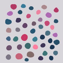polka dots background hand drawn illustration 