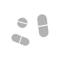 pills icon on white background, vector illustration