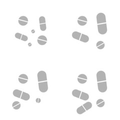 pills icon on white background, vector illustration