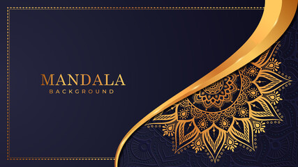 Luxury mandala background with golden arabesque pattern Arabic Islamic east style. Decorative mandala for print, poster, cover, brochure, flyer, banner, and your desired ideas. Mandala for Henna