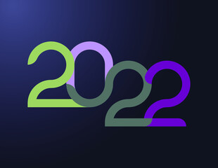 happy new year, colored 2022 numbers, design elements for new year decor, 2022 vector