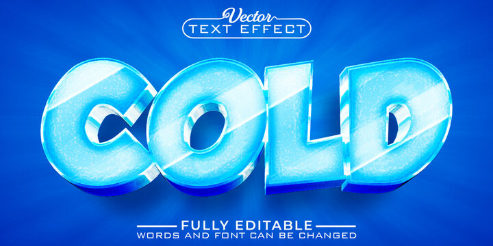 Cartoon Cold Editable Text Effect Template