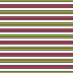 Seamless pattern with black, pink and yellow stripes