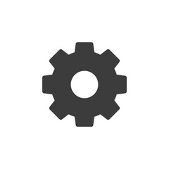 Gear or settings icon with white background