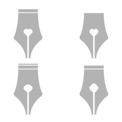 Fototapeta premium pen for writing love letters, vector illustration