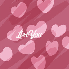 Valentine's day greeting cards set. Vector thin one line design with hearts simple flat style. Hand written lettering decorative brush strokes, love symbols for gifts, cards, posters