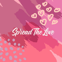 Happy Valentine's Day greeting cards. Trendy abstract square art templates. Suitable for social media posts, mobile apps, banners design and web/internet ads.