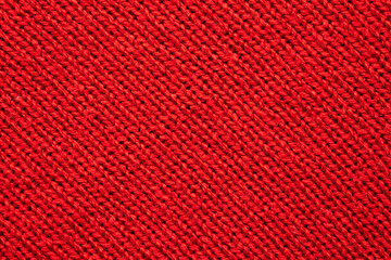 Red knitted cloth wool texture surface background