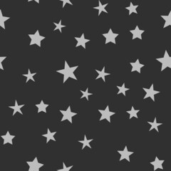 Obraz premium Stars seamless pattern. Random star icons, space sky night design.