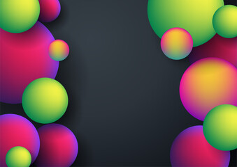 Modern colorful sphere 3d abstract background. Vector abstract graphic design banner pattern background template.