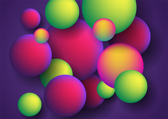 Modern colorful sphere 3d abstract background. Vector abstract graphic design banner pattern background template.