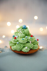 Lovely new year christmas marshmallow in the form of a christmas tree
