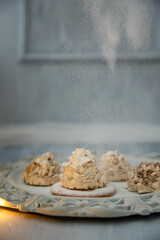 Lovely new year christmas marshmallow in the form of fir cones
