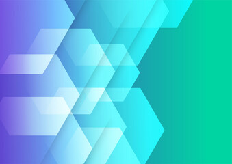 Modern green blue hexagon pattern background. Vector abstract graphic design banner pattern background template.