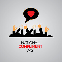 National Compliment Day. January 24. Holiday concept. Template for background, banner, card, poster. - obrazy, fototapety, plakaty
