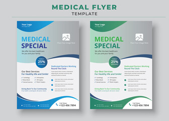Medical Flyer Template, Healthcare Medical Flyer, Modern Medical Flyer Template Design, medical poster.