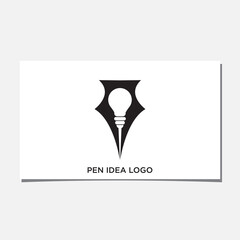 PEN IDEA LOGO DESIGN VECTOR TEMPLATE