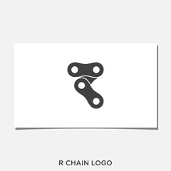 R CHAIN LOGO DESIGN VECTOR