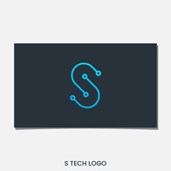 S TECH LOGO DESIGN VECTOR.