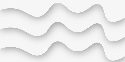Abstract line waves layer background. Paper cut art design pattern. Wavy white illustration. Abstract paper cut background. Curve lines. Abstract vector background from gray paper waves.