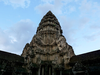 Fototapeta premium Angkor Wat temple, reliefs on preserved walls, Siem Reap, Cambodia.