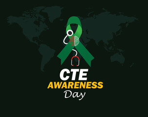 Chronic traumatic encephalopathy (CTE) awareness day. January 30. concept for banner or poster design.