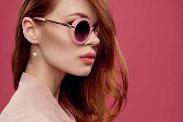 cheerful woman Glamor jewelry fashion Studio Model