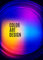 Bright abstract overlapping circles, lines. You can use for advertisement, poster, template, business presentation. Vector