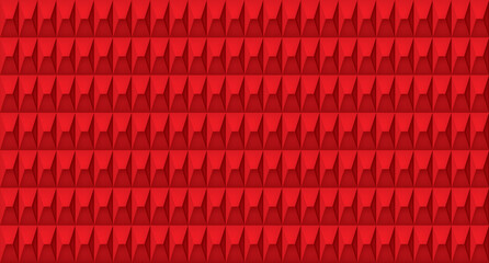 Volume realistic vector cubes texture, red geometric seamless tiles pattern, design background for you projects 