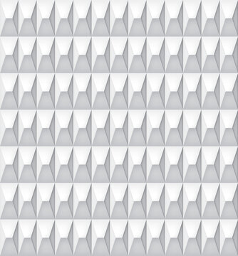 Volume realistic vector cubes texture, light geometric seamless tiles pattern, design white background for you projects 