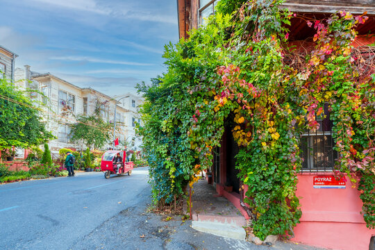 Heybeliada Island street view in Istanbul